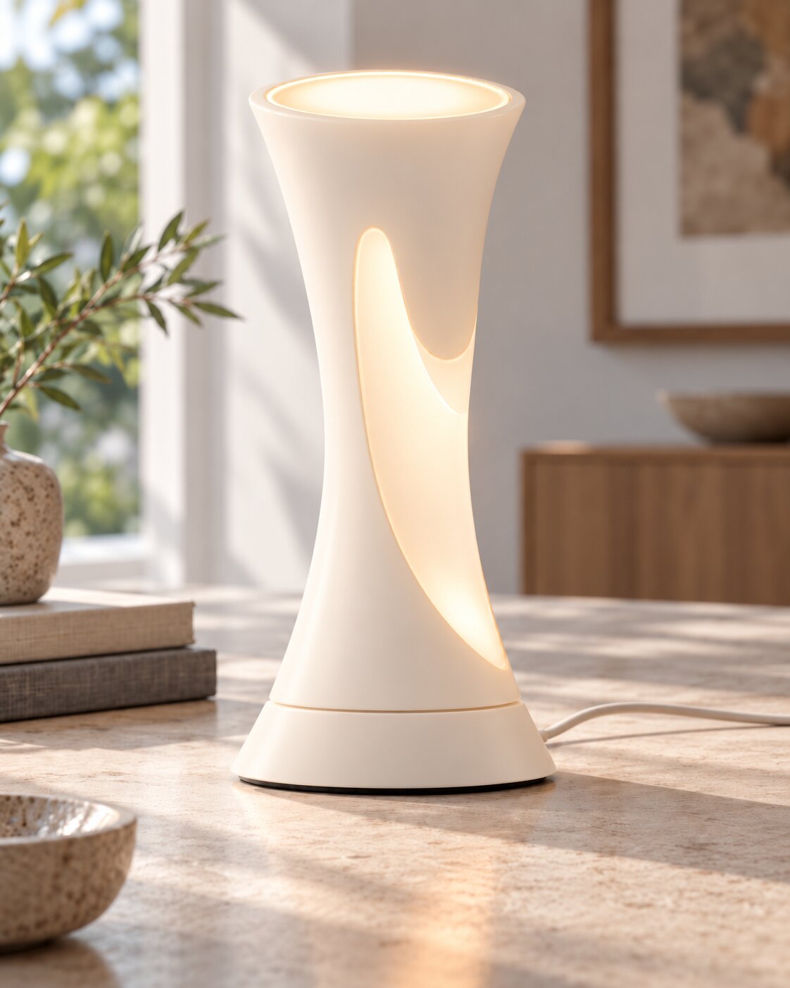 Concept 3 render, seamless single material body with glowing negative space